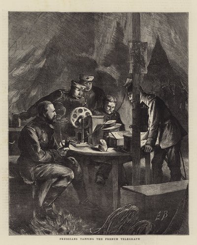 Les Prussiens écoutant le télégraphe français - Edwin Buckman